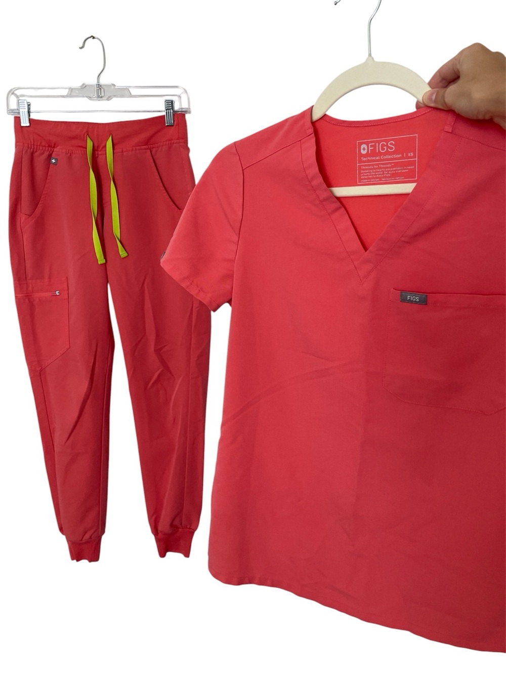 Figs scrubs set Catarina Zamora hot pink nurse uniform bundle outfit  joggers